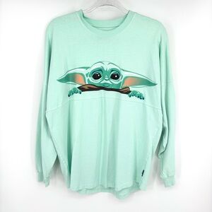 Disney Parks Star Wars The Mandalorian Baby Yoda Spirit Jersey Shirt Small